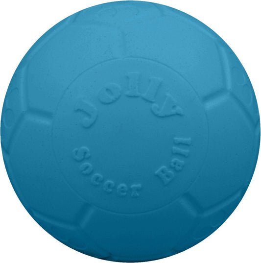 Jolly Pets jolly soccer ball – ø10 cm – stevig hondenspeelgoed – apporteerspeelgoed – jollyflex stevig kunststof – drijvend hondenspeeltje – lichtblauw