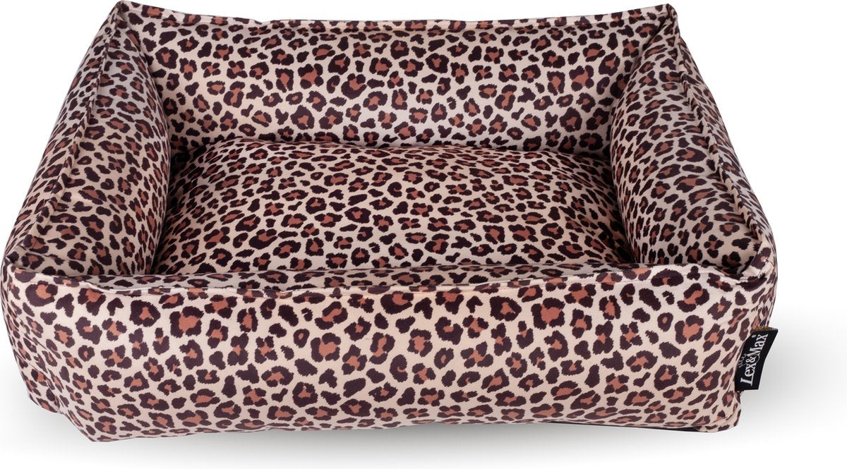 Lex & Max nairobi hondenmand panterprint 90x70 cm