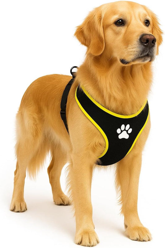 Flamingo Harnas hond – honden tuigje – harnas hond anti trek – hondentuigjes – hondentuig anti trek – step&go tasha – zwart – maat xl – a:65cm b:90-115cm x 20mm x 5mm